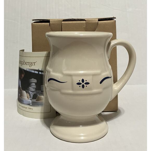 Longaberger Pottery Woven Traditions Latte Mug 31619100 Stoneware Holds 14 oz. - Picture 1 of 11